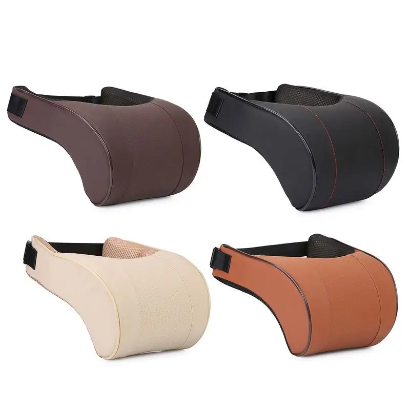 

PU Leather Auto Car Neck Pillow Memory Foam Creative Adjustable Car Cushion Vehicle Neck Support Rest Cushion Car Accessories