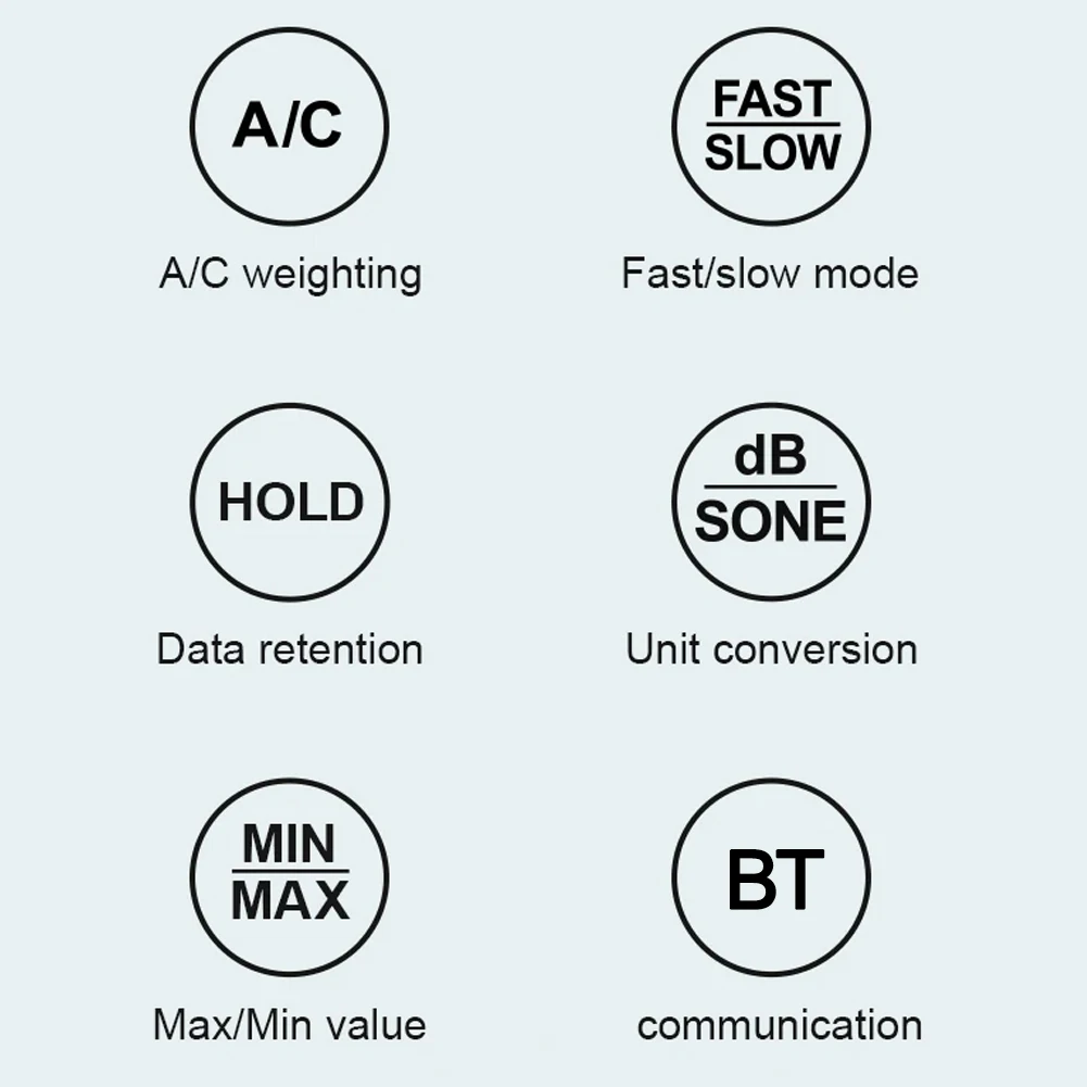 가정용 소음 데시벨 테스터 전문 디지털 소음 계량기, 휴대용 완전 기능 LCD 디지털 사운드 레벨 계량기, 30-130dB