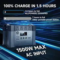 ALLPOWERS S2000PRO, centrale électrique portable de 2400 W, générateur solaire de 1451 Wh, alimentation de secours UPS pour la maison, les activités de plein air, les camping-cars et le camping. 4