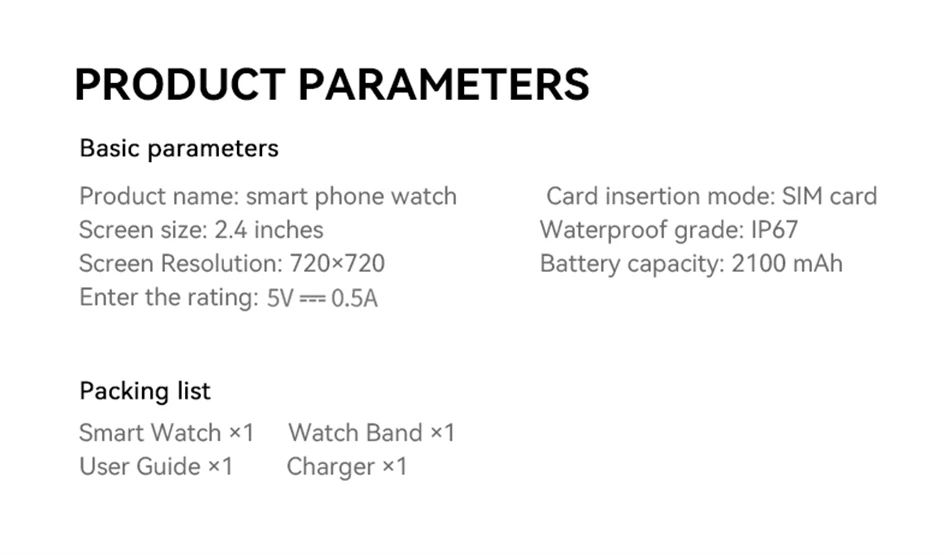 5G/4G Full Network GPS Smart Watch 2.40 inch Big HD Screen Video Call WIFI 8GB+128GB RAM 2100mAh Google Play Sim Card Smartwatch