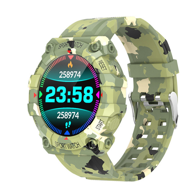 Smart Watch Blood Pressure Monitoring Camera Remote Fitness Tracker Pedometer Date Display Alarm Clock Vibrates Wristband