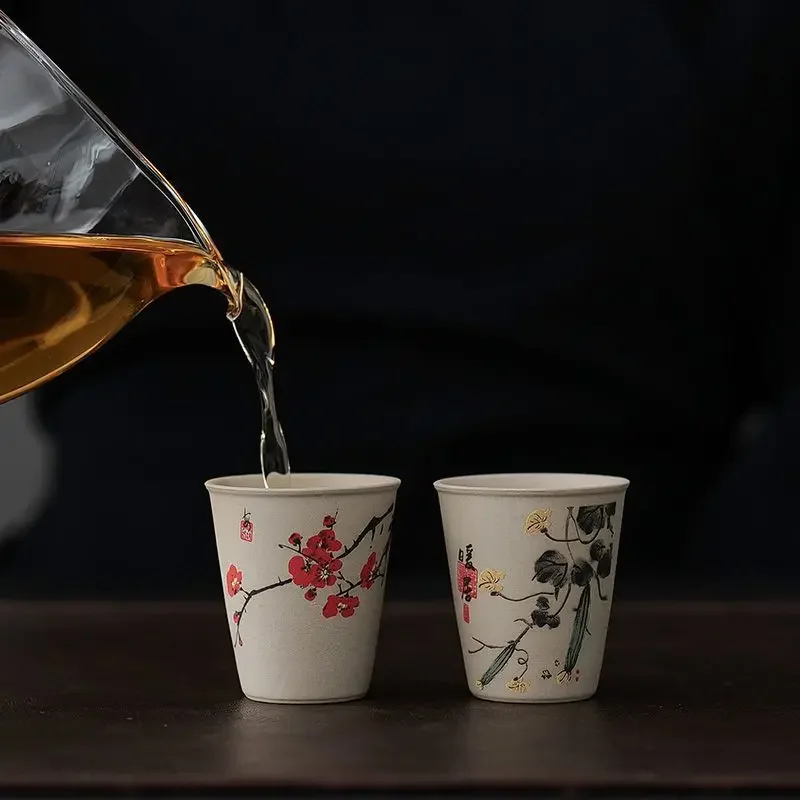 INS جديد الخشنة السيراميك فنجان الشاي الصينية عالي...