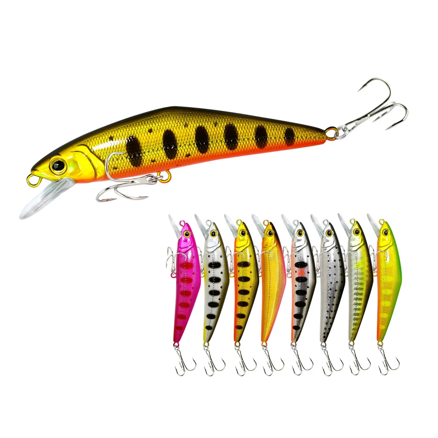 Afishlure minnow hard bait 72mm trout fishing lures sinking trebke hooks swimbaits hard lure D Contact wobblers