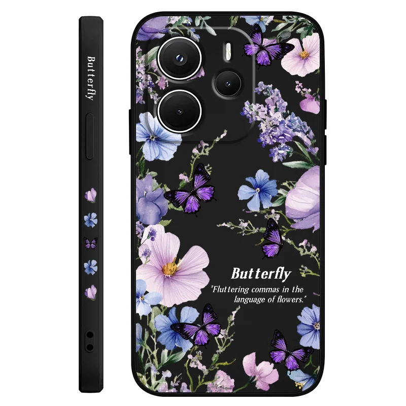 Elegant Butterfly Lovers Liquid Silicone Phone Case