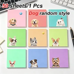 Macaron Cat Sticky Notes Set, 50 Sheets - Cute Style for Student and Office Décor (1 Pcs Dog note)