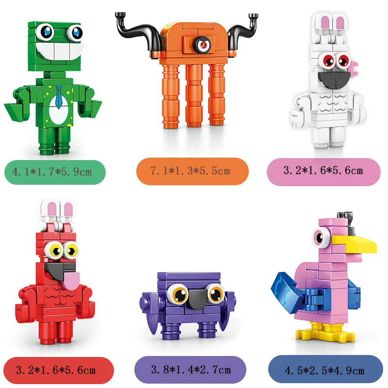 BanBan 빌딩 블록의 9 in 1 몬스터 가든 세트 정원 게임 애니메이션 빌딩 블록 어린이를위한 장난감 DIY 모델 새해 선물