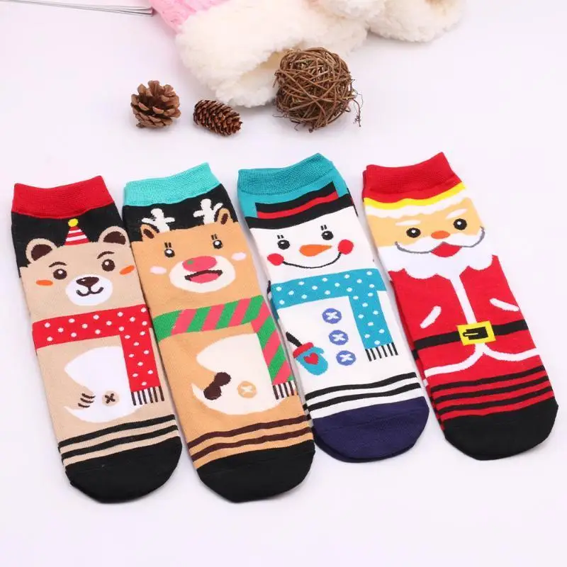 New Christmas Socks Creative Elk Snowman Elk Warm Mid Tube Socks Cartoon Christmas Series Winter Warm Cotton Socks Wholesale