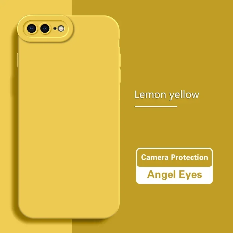 Angel Eyes Soft Square Matte Back Cover - Liquid Silicone Phone Case