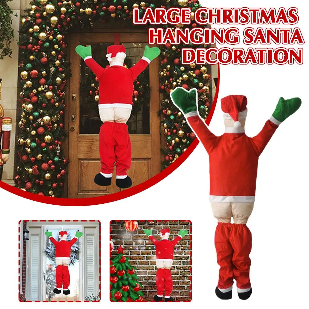 

Christmas Climbing Santa Decor Large Santa Claus Soft Stuffed Decor For Christmas Themed Parties Hot Sale I3H2