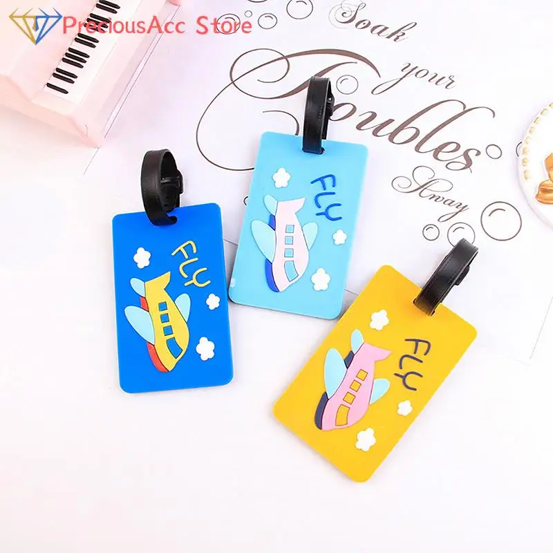 

1PC Silicone Luggage Tag Travel Baggage Boarding Tags Suitcase ID Address Holder Portable Luggage Tags Label Bag Parts Accessor