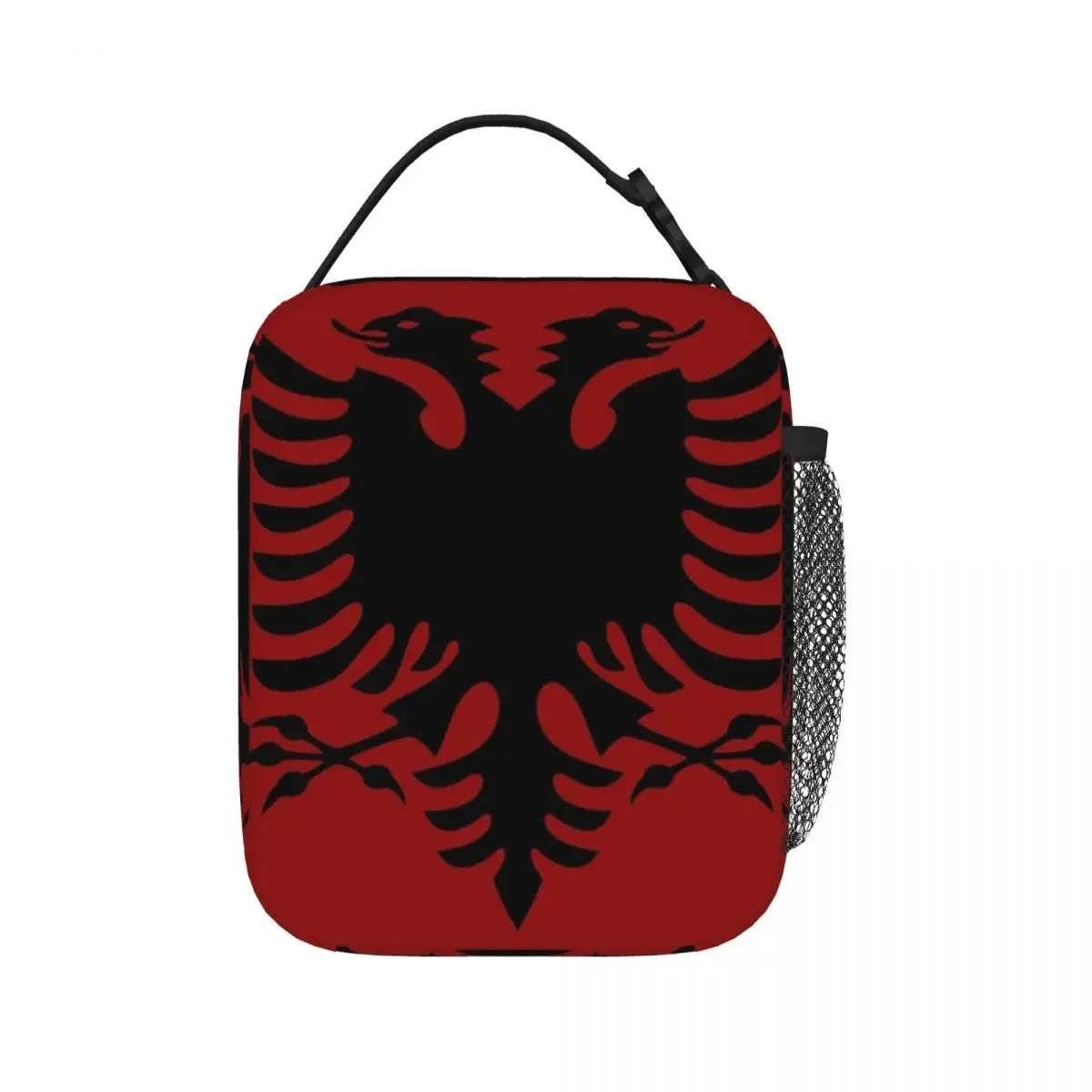 

Albania Flag Insulated Lunch Bags Leakproof Picnic Bags Thermal Cooler Lunch Box Lunch Tote for Woman Work Children School