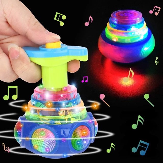 Ilumine o pião giratório - Pião giratório em flash de música, Balance Top  Spinner Brinquedo Giratório para Desktop Adultos Presente Único Brinquedo  Inquieto Generic