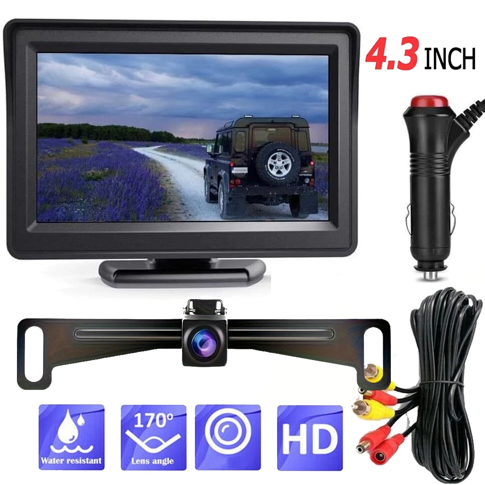 

Car Monitor Camera Kit 4.3 Inch TFT LCD Screen Rear View System for Cars,Trucks,Pickups,Suvs Easy Installation