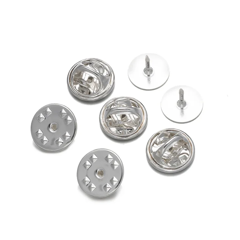 50 Sets Blank Scatter Butterfly Clutch Pin Holder Emaille Locking Backs Tie Tacks Jewelry Pin Backings Verschluss für Brosche Revers Hut – Detail 6