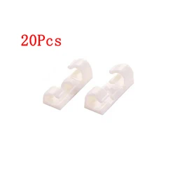 Cable Organizer Clips - Desktop Cord Management and Holder (White)