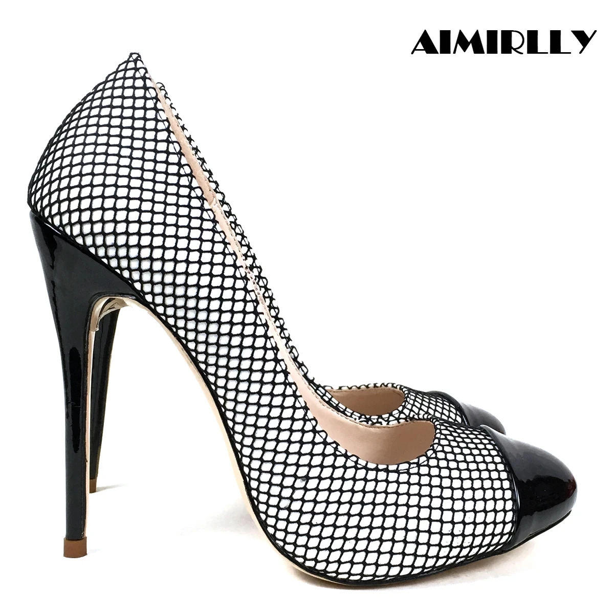 Женские туфли-лодочки на высоком каблуке, с круглым носком