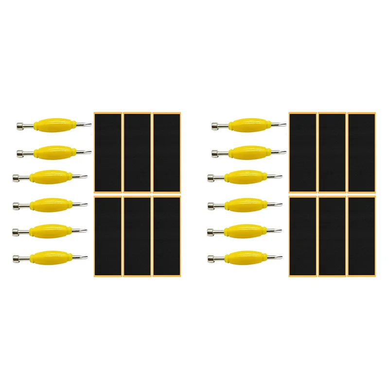 24 팩 핑거 보드 그립 테이프 스티커 폼 스티커 교체 + 핑거 스케이트 보드 용 스크루 드라이버 도구 너트 드라이버
