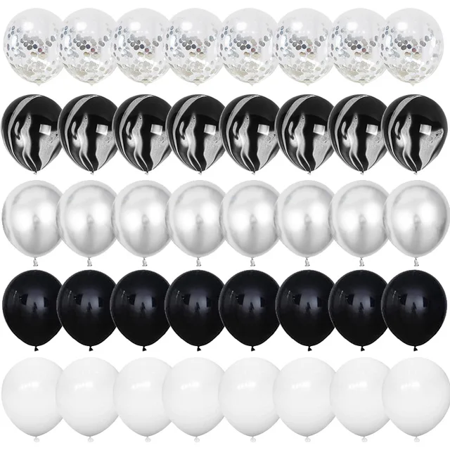 40 pièces 12 pouces or Rose confettis ballons en Latex joyeux anniversaire décorations de fête enfants adulte garçon fille bébé douche fournitures de mariage 6