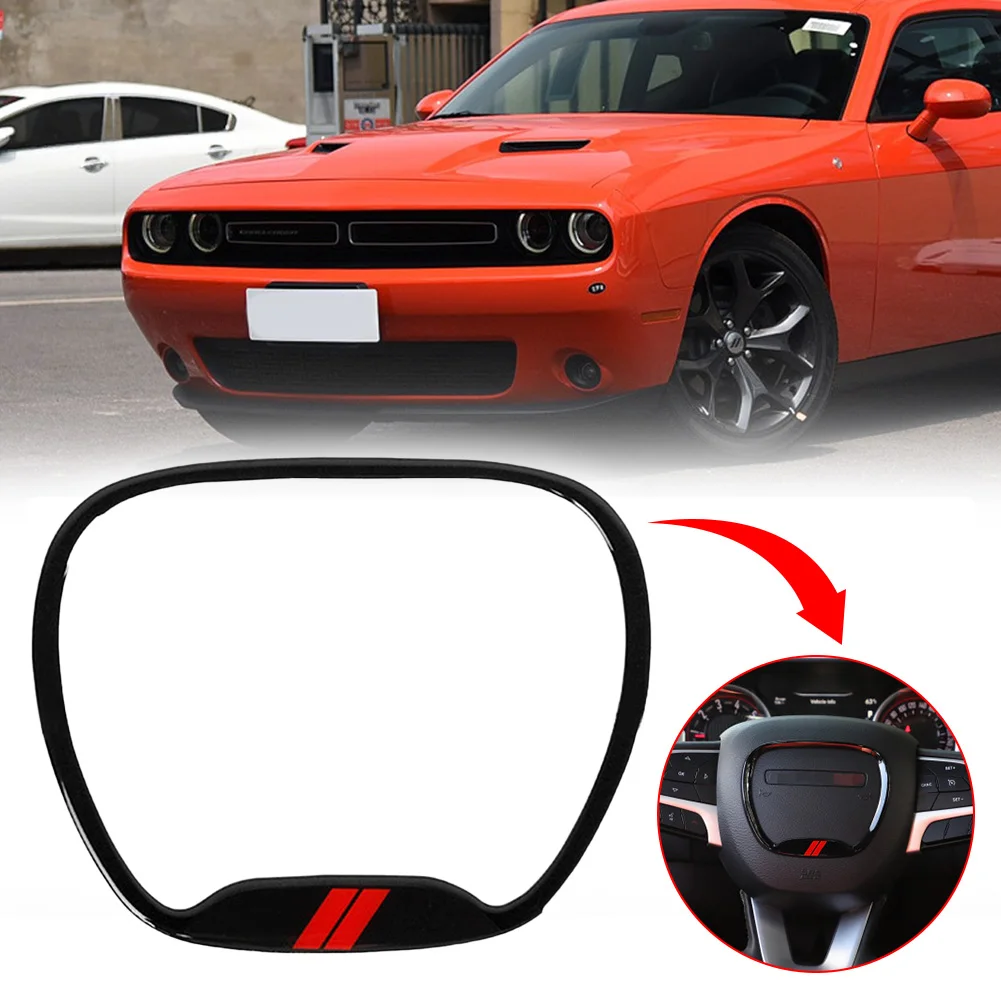 عجلة القيادة حلقة مركزية غطاء الكسوة ل دودج تشالينجر شاحن جيب جراند شيروكي SRT8 2015-2020 اكسسوارات السيارات الداخلية