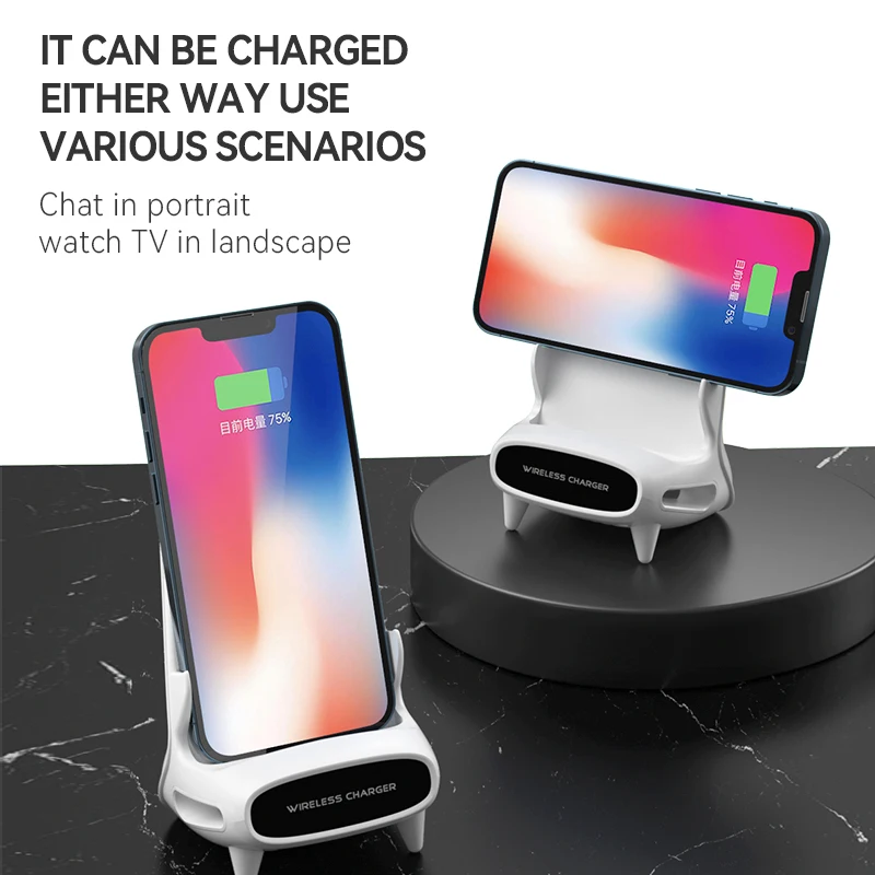 Wireless Charger Phone Stand For iPhone 14 13  Pro Max Xiaomi 13 Pro Samsung S21 20 Oneplus Poco 15W Fast Charging Dock Station