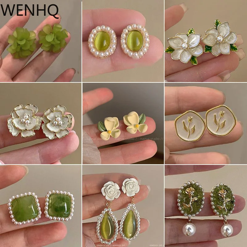 

WENHQ модные серьги-клипсы в форме цветка, не проколотые серьги для женщин, милые серьги-манжеты, очаровательные серьги-клипсы, ювелирные изделия