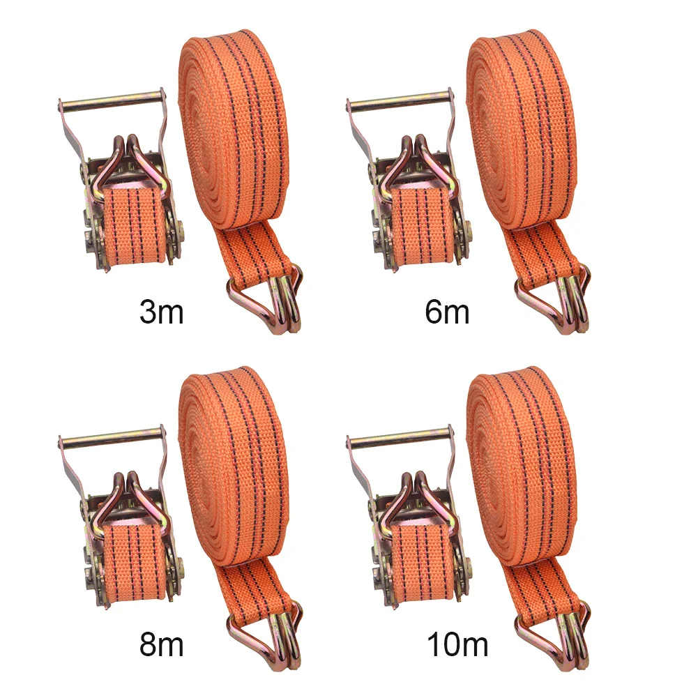 3/6/8/10 Meter Pressure Buckle Pallet Cargo Straps Rope Fastener Claw Lorry Lashing Tightener Tensioner Straps Ratchet Tie-Down