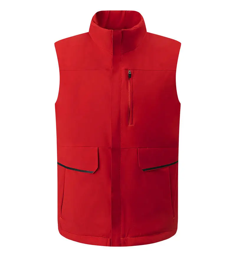 Customized Logo Waterproof Down Warmth Winter Ultra Light Sleeveless Jackets Coats Portable Casual Waistcoat Bodywarmers LS-K55 5