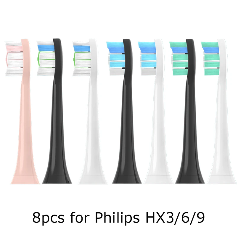 8pcs Replacement Toothbrushes Heads For Philips Hx3/6/9 Sonicare