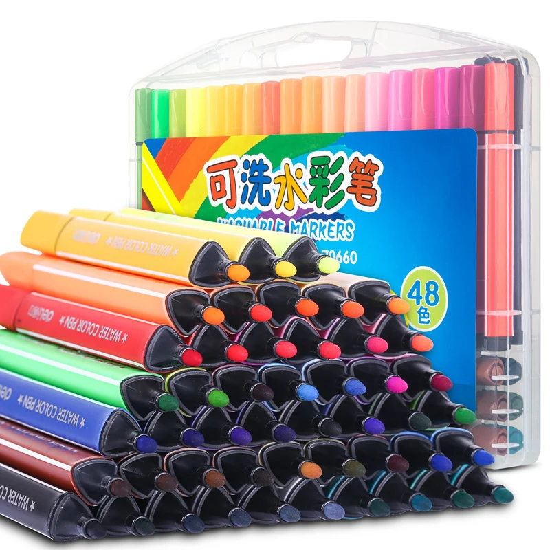 

Маркеры 12/18/24/36/48 цветов, набор ручек для студентов, детских садов, канцелярские принадлежности, рисование в школе, искусственная фотография