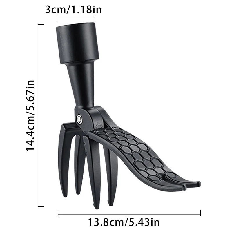 Stand Up Weed Puller Claw Aluminum Alloy Manual Weeding Head Replacement Garden Digging Grass Shovel Tool Root Remover No Pole 2