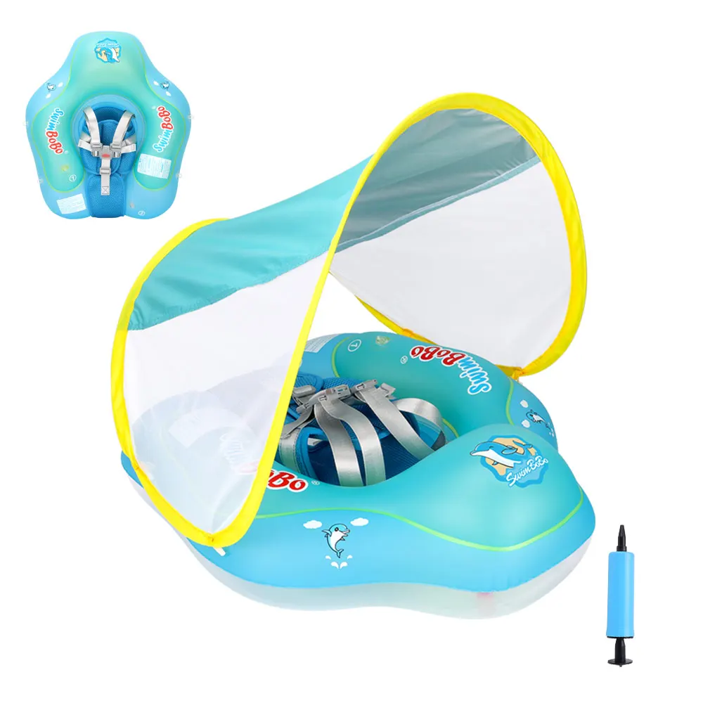 Swimbobo nouvelles mises à niveau maille plus de sécurité doux ventiler siège poche bébé gonflable natation flottant enfants anneau cercle jouets d'été