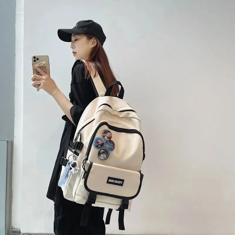 

Boys Senior high hool bag college students large capacity backpack new Korean tide brand travel girls computer backpack