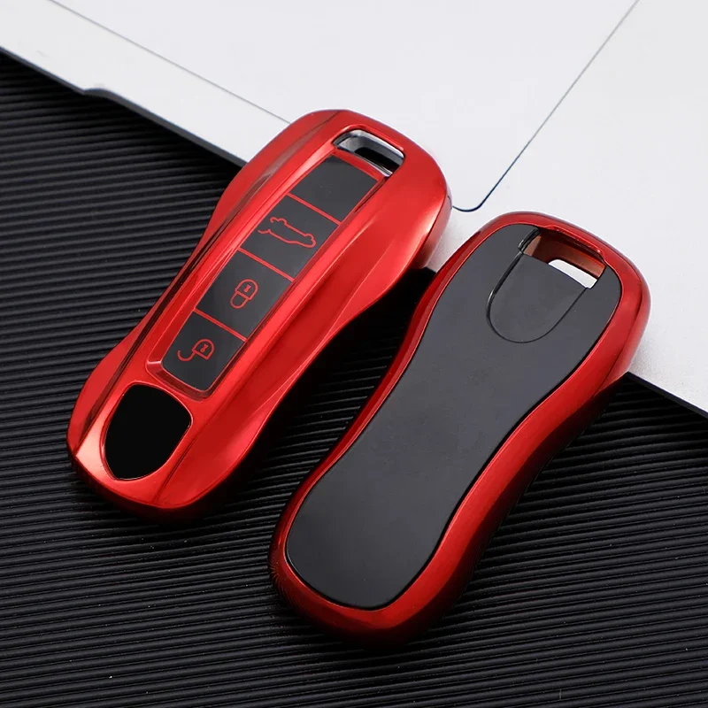 Portachiavi Porsche Macan Cover Chiave Porsche | 3 Pezzi | Stile Carbonio | Per Cayman/Macan/ Porsche Cayenne - Foto 2