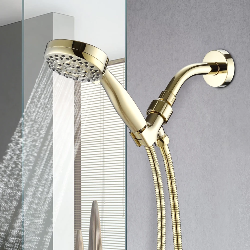 5 Mode Adjustable Settings Handheld Shower Head with Hose High Pressure Shower Heads 5
