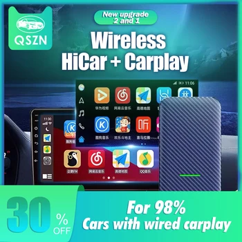 Carlinkit 4.0 Wireless CarPlay AI Box Dongle Android Auto 2 in 1 Adattatore wireless GPS Navigazione in tempo reale WiFi BT CPC200-CP2A