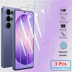 Premium Tempered Glass Screen Protector - 3 - Pack Clear Protective Cover Film (For Galaxy S23 - S22)