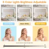 Make Up Vanity Desk with Mirror and Lights, White Vanity Table Set with Charger Station,Girls Small Vanity and Storage C 5
