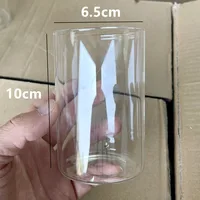 Simple Candle Cup Holder Transparent European Candlestick Empty Cups Candles Glass Light Jar Wedding Restaurant Candle Container 5