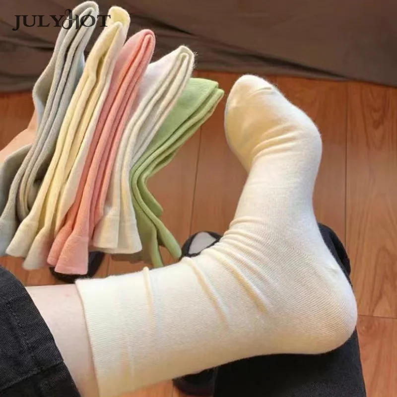 

Outdoor Wind Protection And Warmth 1pairs Korean Fashion Women Socks Summer Girls Loose Long Socks Versatile