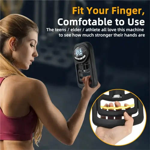 Grip Strength Tester 265Lbs/120Kg Grip Strength Meter Digital Hand Dynamometer USB LCD Screen Hand Grip for Power Training Sport - Image 2
