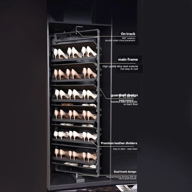 Rotating Shoe Rack 360-Degree Household Multi-Functional Flip