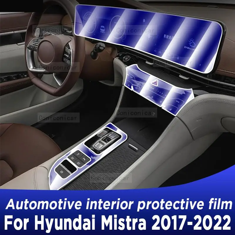 

For Hyundal Mistra 2017-2022 Gearbox Panel Navigation Automotive Interior Screen TPU Protective Film Cover Anti-Scratch Sticker