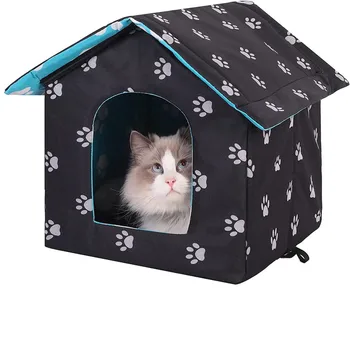 Casa impermeable para gatos, refugio plegable para mascotas, tienda de campaña para exteriores, casa para perros a prueba de lluvia 1