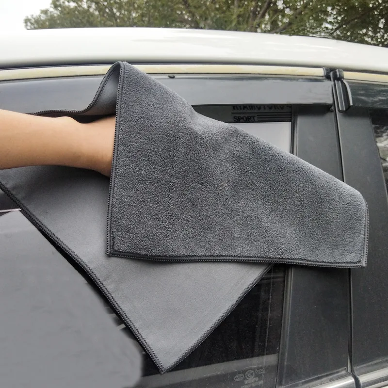 1pc Suede Double-sided Absorbent Traceless Reusable Glass Cleaning Cloth For Windows Cars Kitchen Mirrors