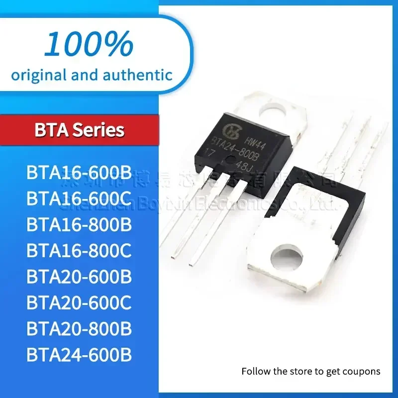 Original genuine BTA24-600B BTA20-800B BTA20-600C BTA20-600B BTA16-800C BTA16-800B BTA16-600C BTA16-600B 5 pcs electronic components
