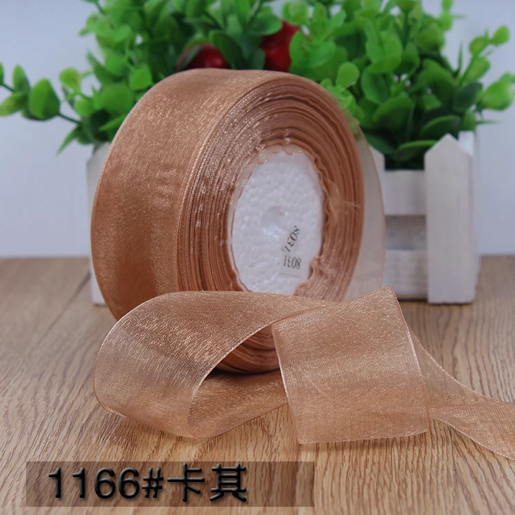 Navy Blue Transparent Organza Ribbons for DIY Crafts and Decorations