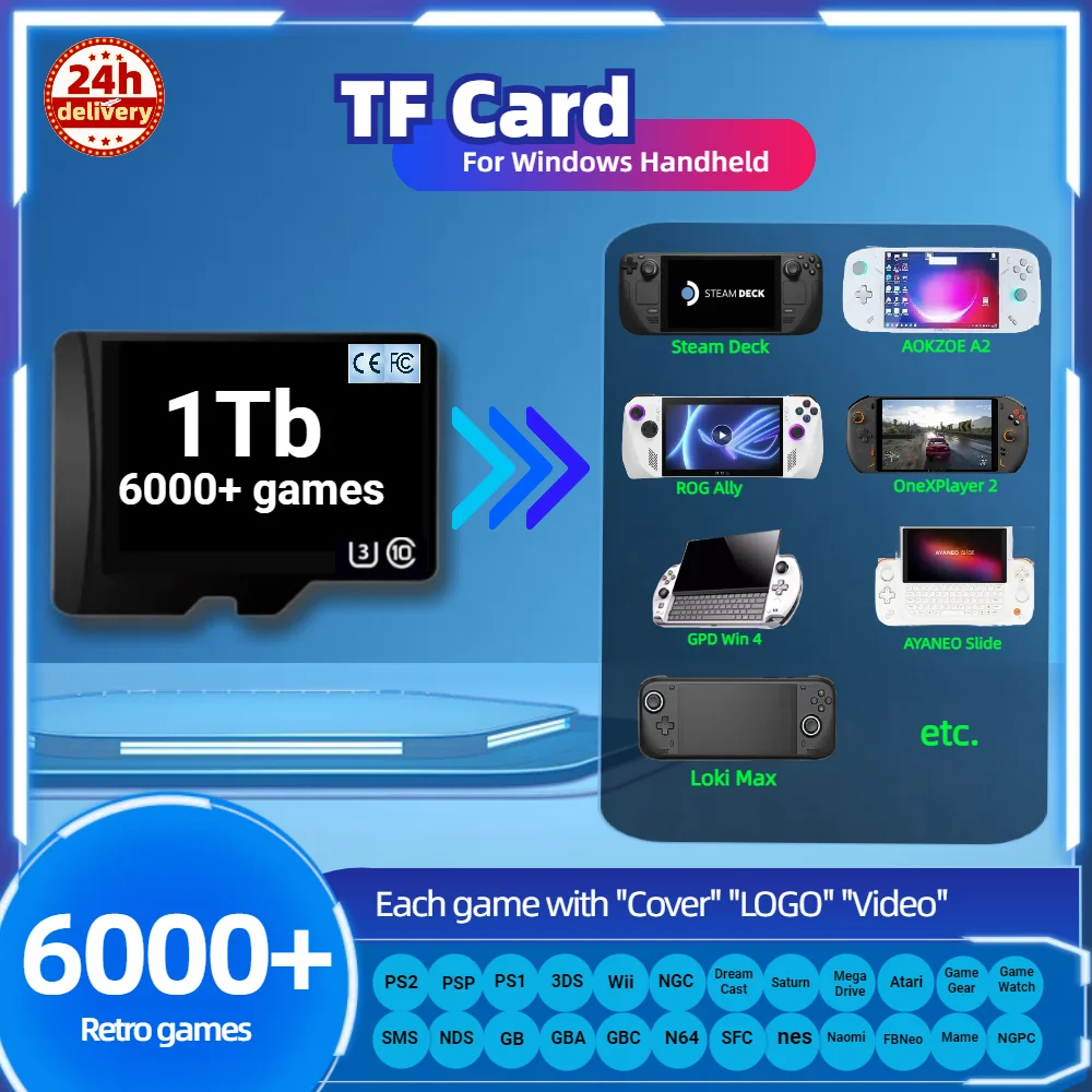 Scheda Di Gioco Tf Per Steam Deck Oled Aokzoe A1 A2 Rog Ally Onexplayer 2 Mini Pro Gpd Win4 Ayaneo Slide Kun Air Loki Max Pc Tjd T101