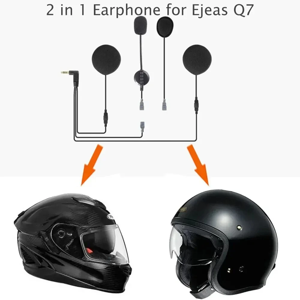 Motorcycle Helmet Earphones with Mounting Clips