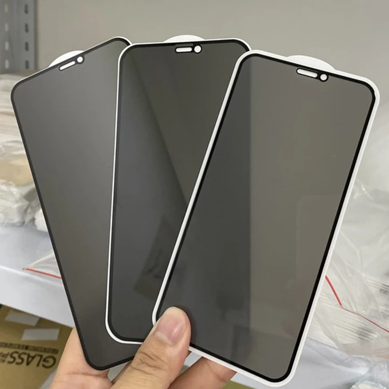 

100pcs Privacy Tempered Glass Private Screen Protector Anti Glare Film For iPhone 14 Pro Max 13 Mini 12 11 XS XR X 8 7 6 Plus SE