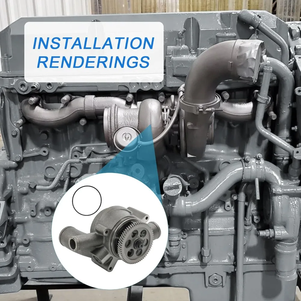 Water Pump for Detroit Diesel 60 Series 12.7L Replacement OEM 23505895 23522707 Durable Coolant Flow